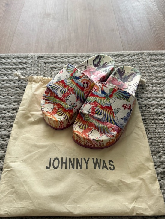 Johnny Was Shoes - Johnny Was Dreamer Pool Slides Size 6